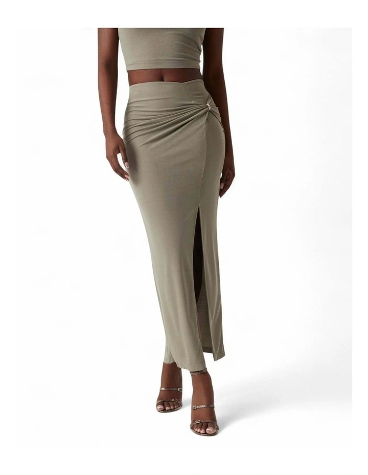 Aimee Jewel Drap Skirt in Green image 1
