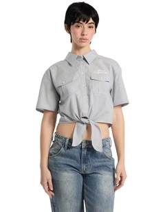 Originals Workwear Tie Top in Blue