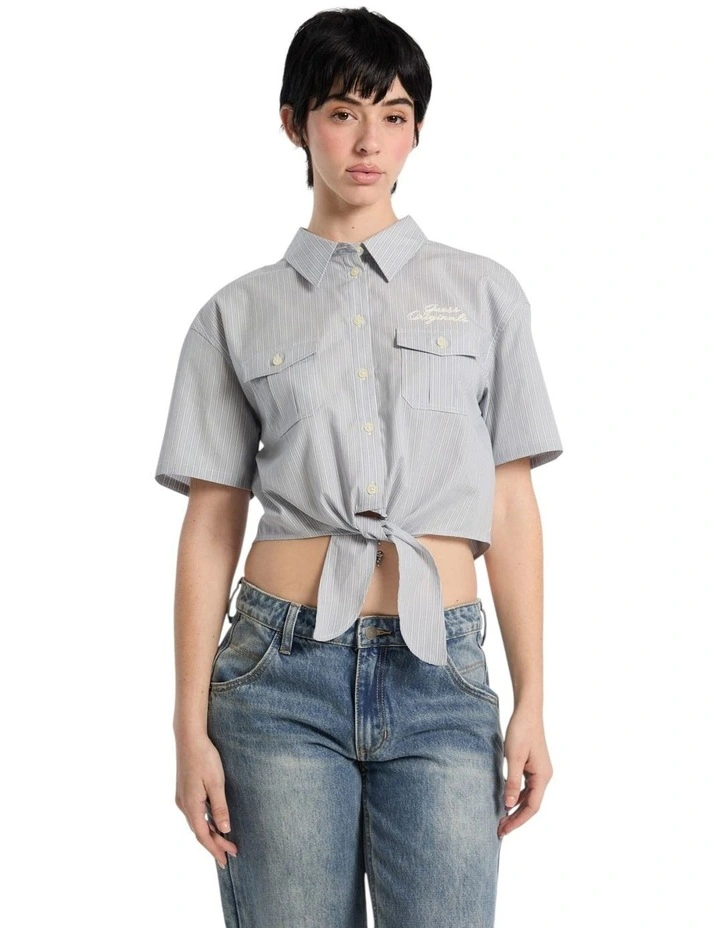Originals Workwear Tie Top in Blue image 1
