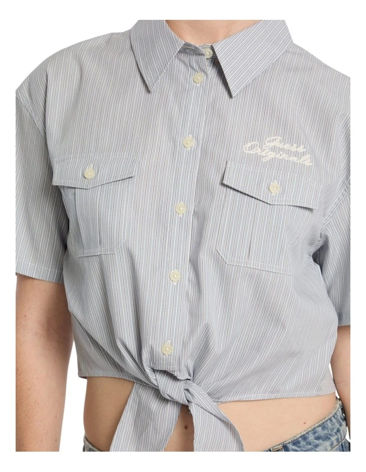 Originals Workwear Tie Top in Blue image 5