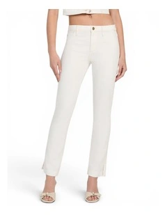 Mid Rise Audrey Slim Cigarette Jeans in White