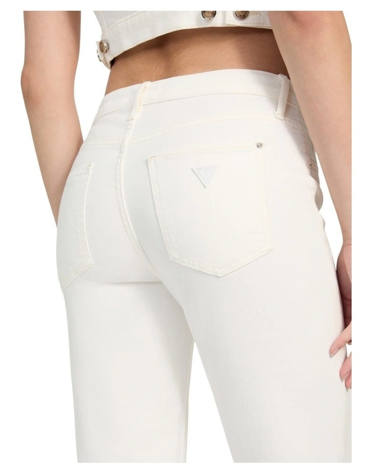 Mid Rise Audrey Slim Cigarette Jeans in White image 6