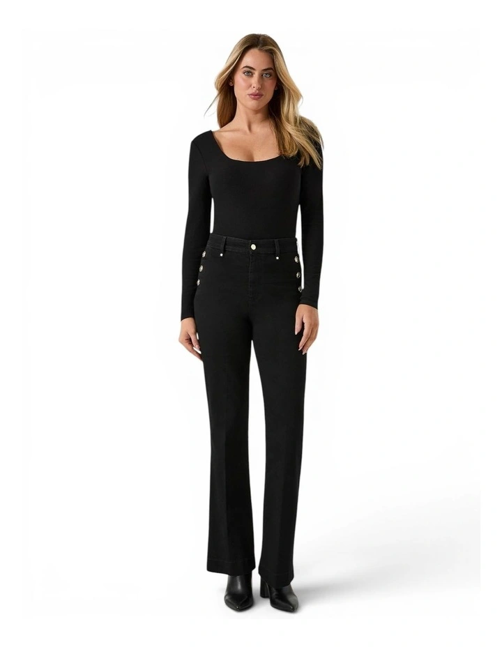 New Faye Pant in Black image 3