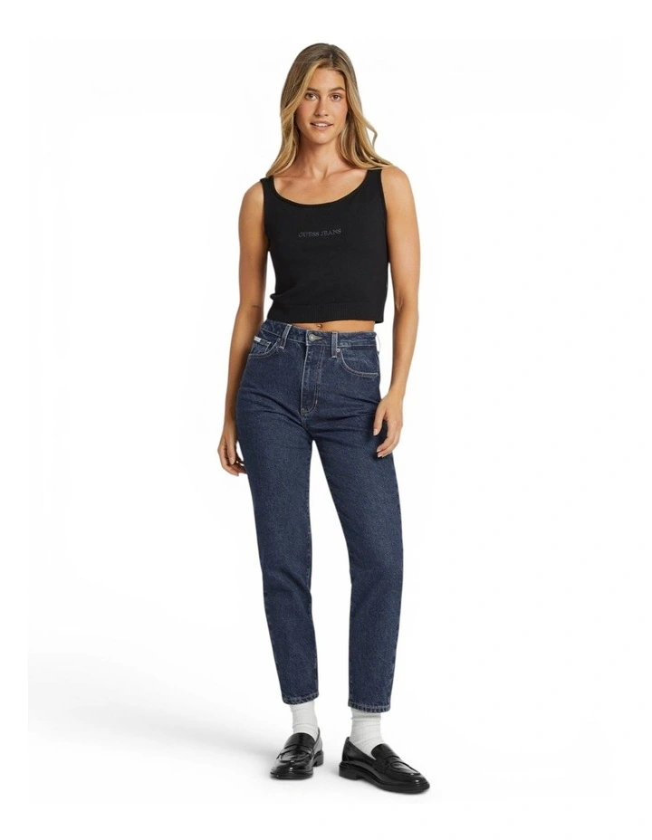 G06 Mom Jeans in Dark Wash image 2