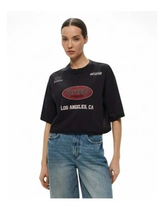 Originals Raw Edge Baggy Tee in Black