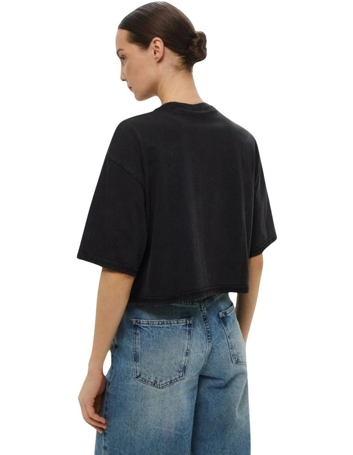 Originals Raw Edge Baggy Tee in Black image 2