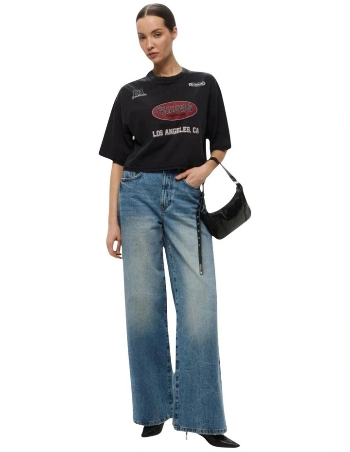 Originals Raw Edge Baggy Tee in Black image 3