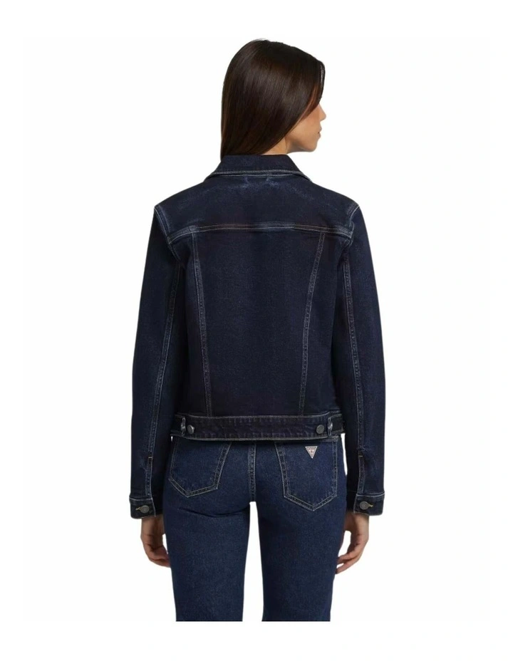 Guess Jeans Slim Trucker Jacket in Blue image 3