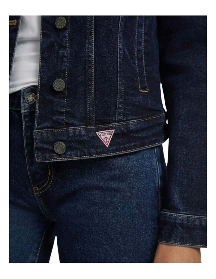 Guess Jeans Slim Trucker Jacket in Blue image 5