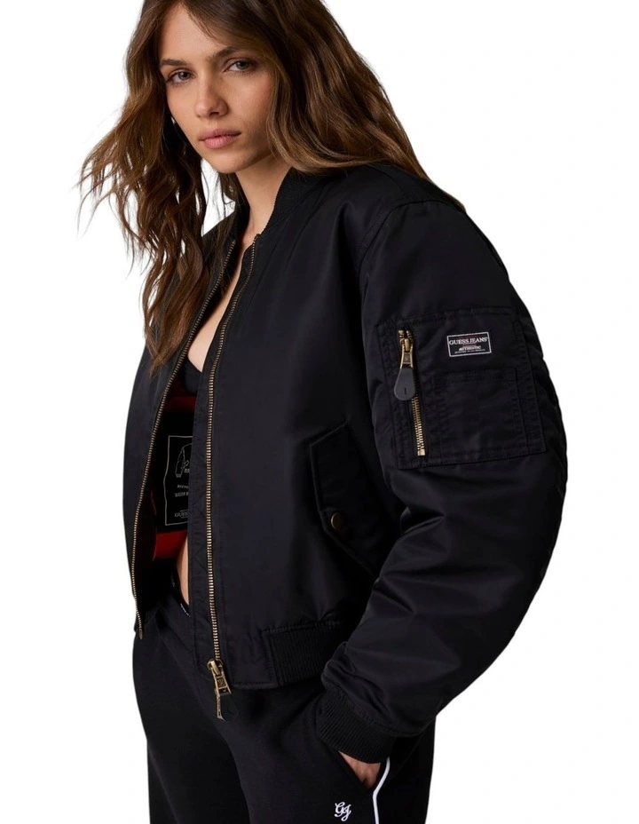 Bomber Jacket in Black image 3