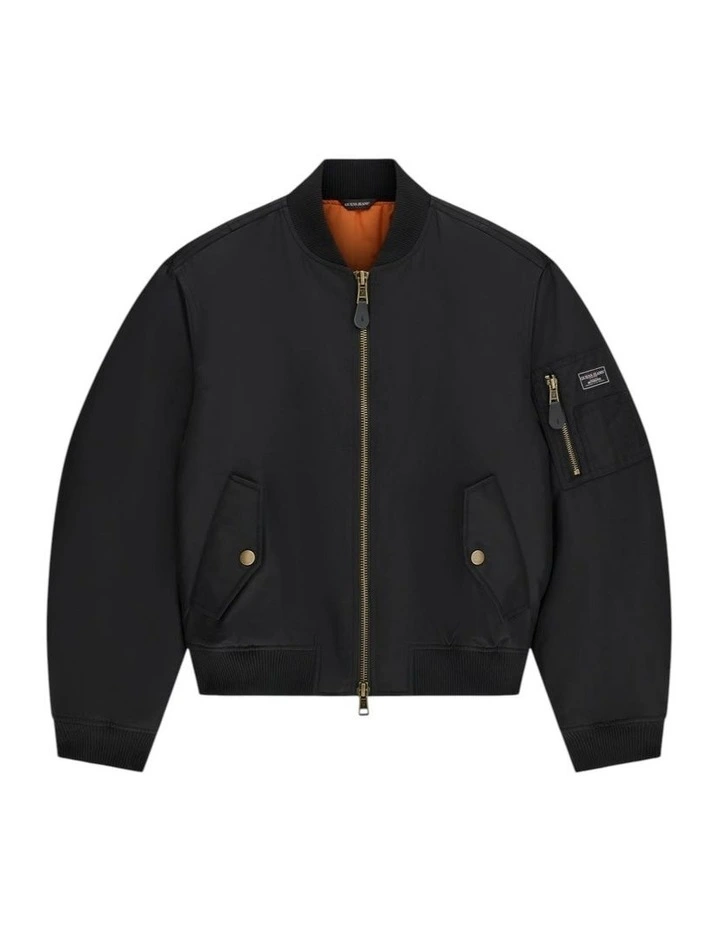 Bomber Jacket in Black image 5