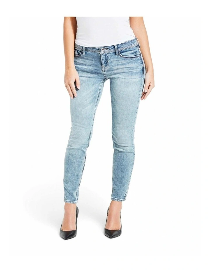 Low Rise Skinny Jeans in Luna Wash image 1
