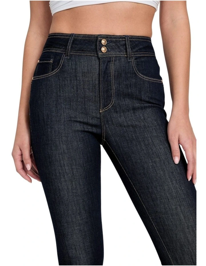 Eco High-Rise Shape Up Capri Jeans in Dark Wash image 3