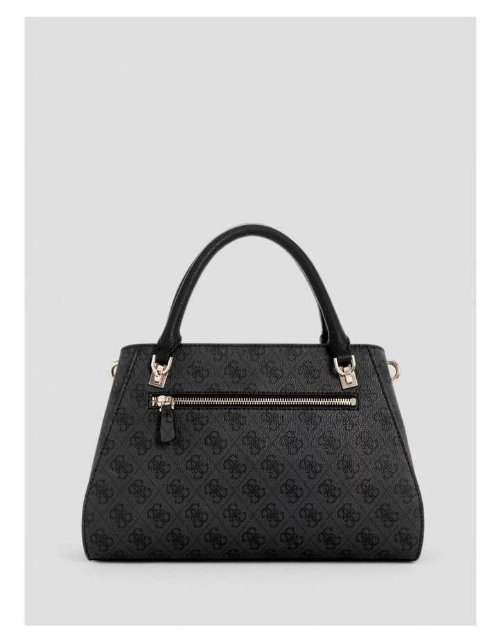 Noelle Luxury Satchel Bag in Black Logo image 4
