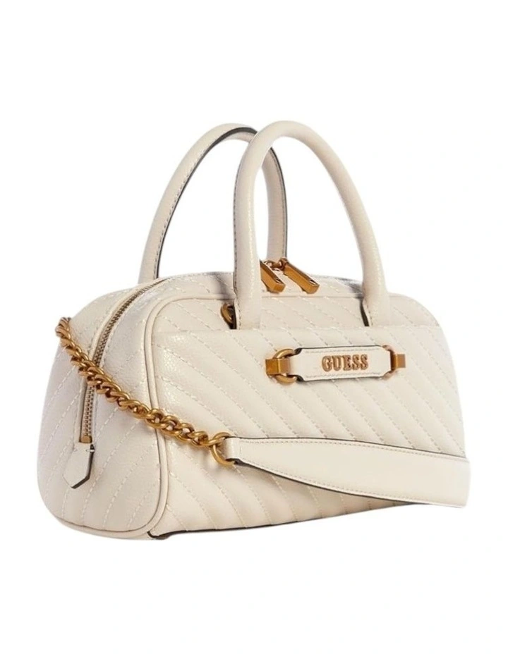 Sela Box Satchel Bag in Beige image 2