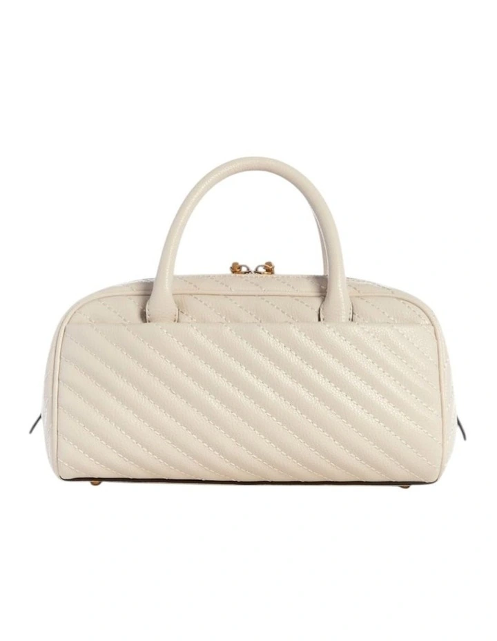 Sela Box Satchel Bag in Beige image 3
