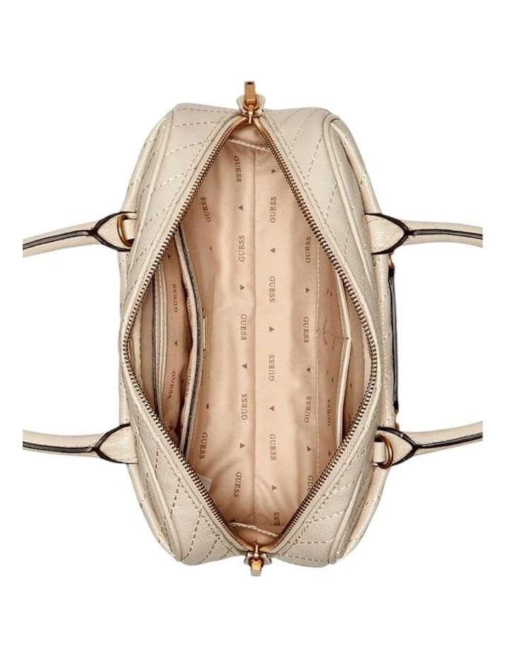 Sela Box Satchel Bag in Beige image 4