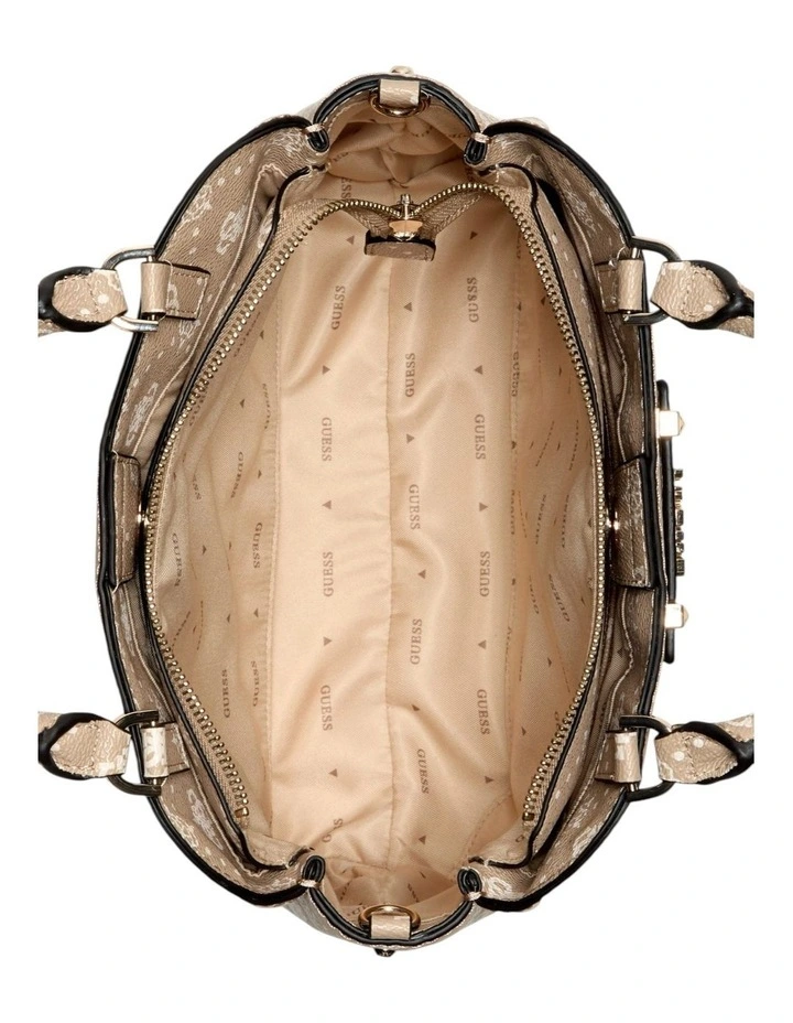 Silia Girlfriend Satchel Bag in Biscotti Logo image 5