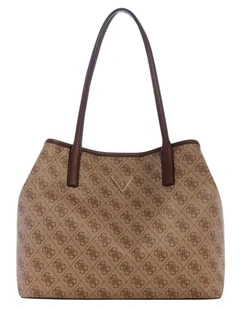 Victtoria 2-in-1 Tote Bag in Latte Logo/Brown