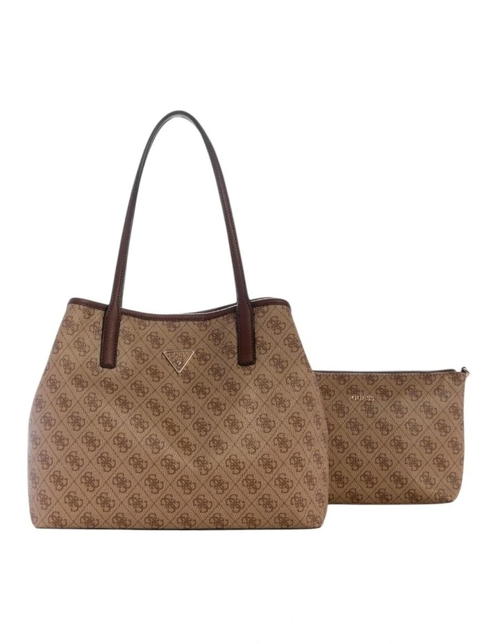 Victtoria 2-in-1 Tote Bag in Latte Logo/Brown image 2