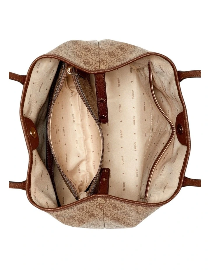 Victtoria 2-in-1 Tote Bag in Latte Logo/Brown image 5