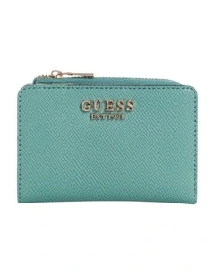 Laurel Zip Around Card Case Wallet in Teal
