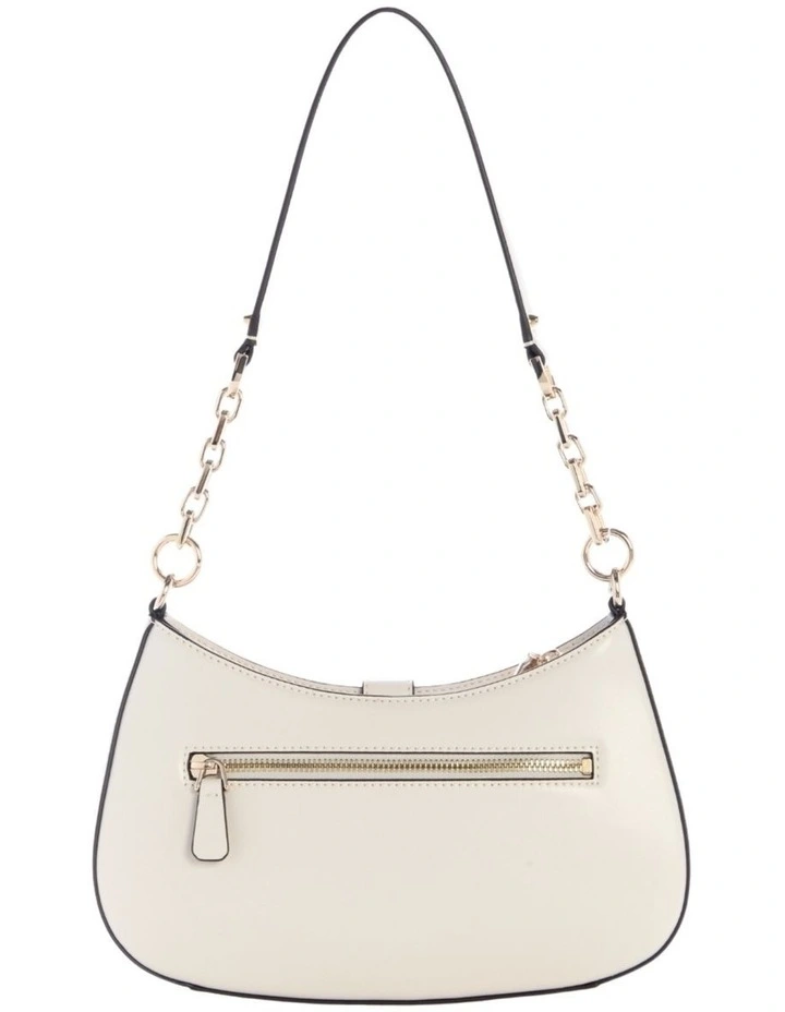 Carrie Top Zip Shoulder Bag in Stone image 5