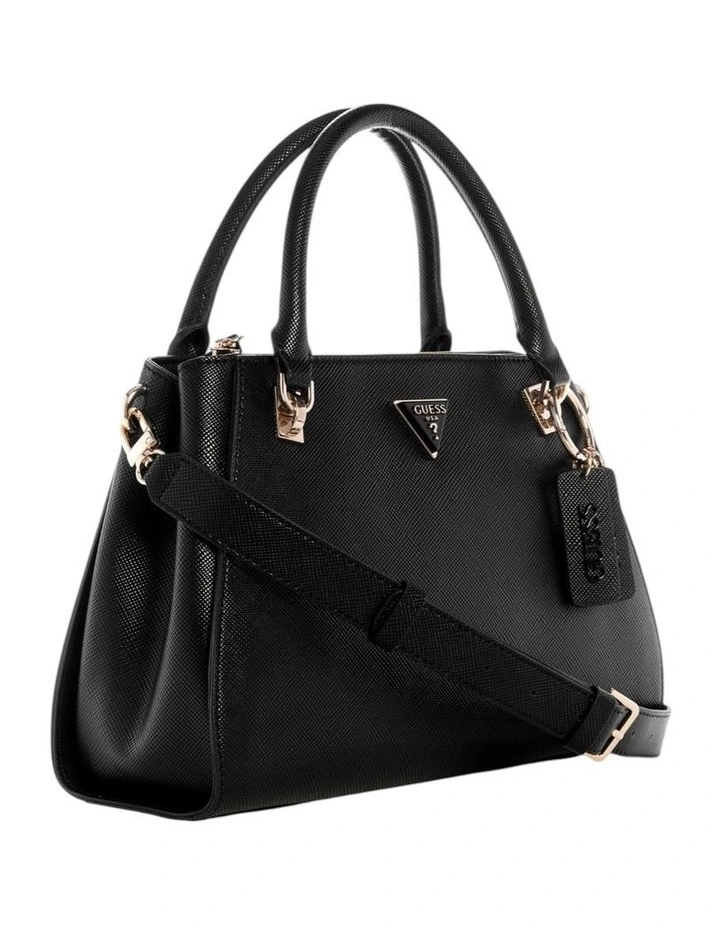 Noelle Luxury Satchel Bag in Black image 2