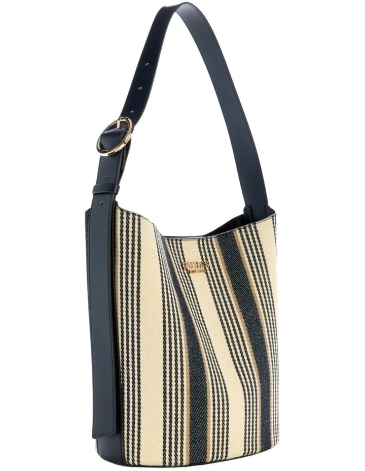 Nicolette Large Bucket Shoulder Bag in Navy Multi image 3