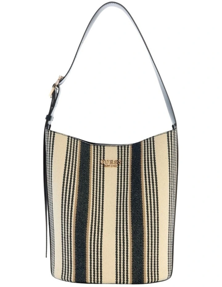 Nicolette Large Bucket Shoulder Bag in Navy Multi image 5