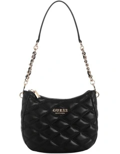 Tamsin Top Zip Shoulder Bag in Black