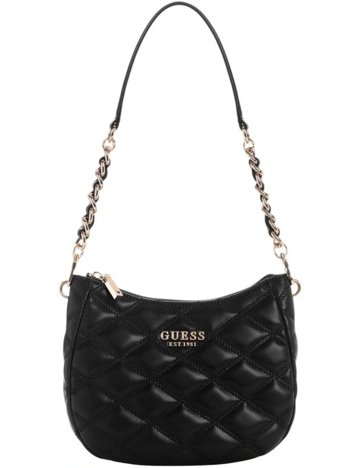 Tamsin Top Zip Shoulder Bag in Black image 1
