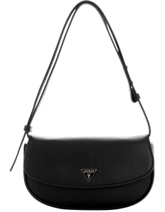 Mini Convertible Flap Shoulder Bag in Black