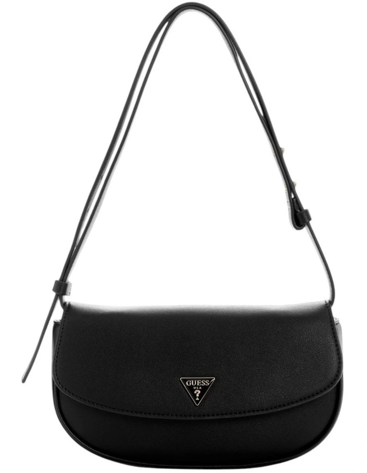 Mini Convertible Flap Shoulder Bag in Black image 1