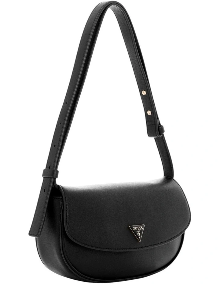 Mini Convertible Flap Shoulder Bag in Black image 2