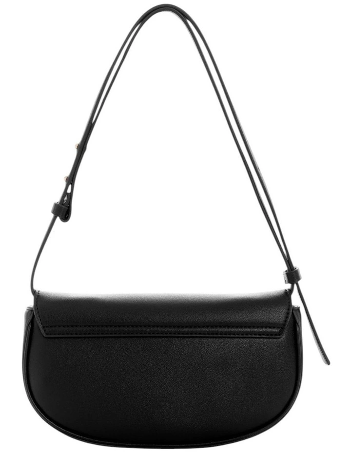 Mini Convertible Flap Shoulder Bag in Black image 3