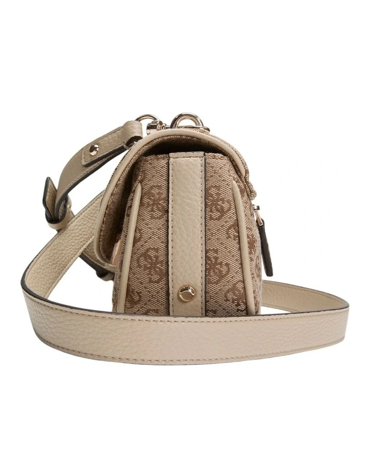 Jessa Flap Crossbody Bag in Latte Logo image 4