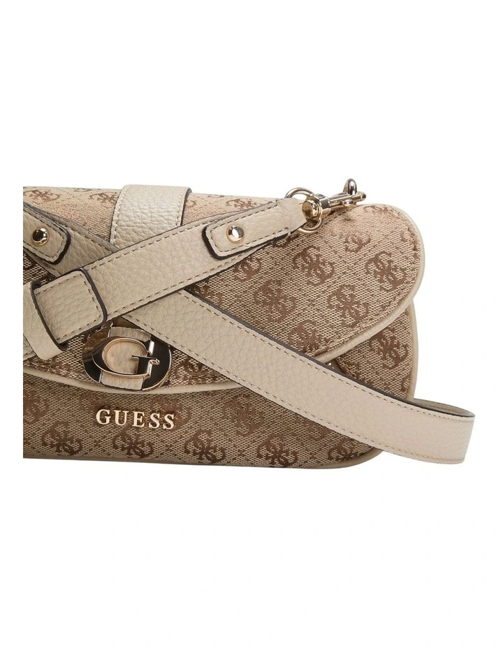 Jessa Flap Crossbody Bag in Latte Logo image 5