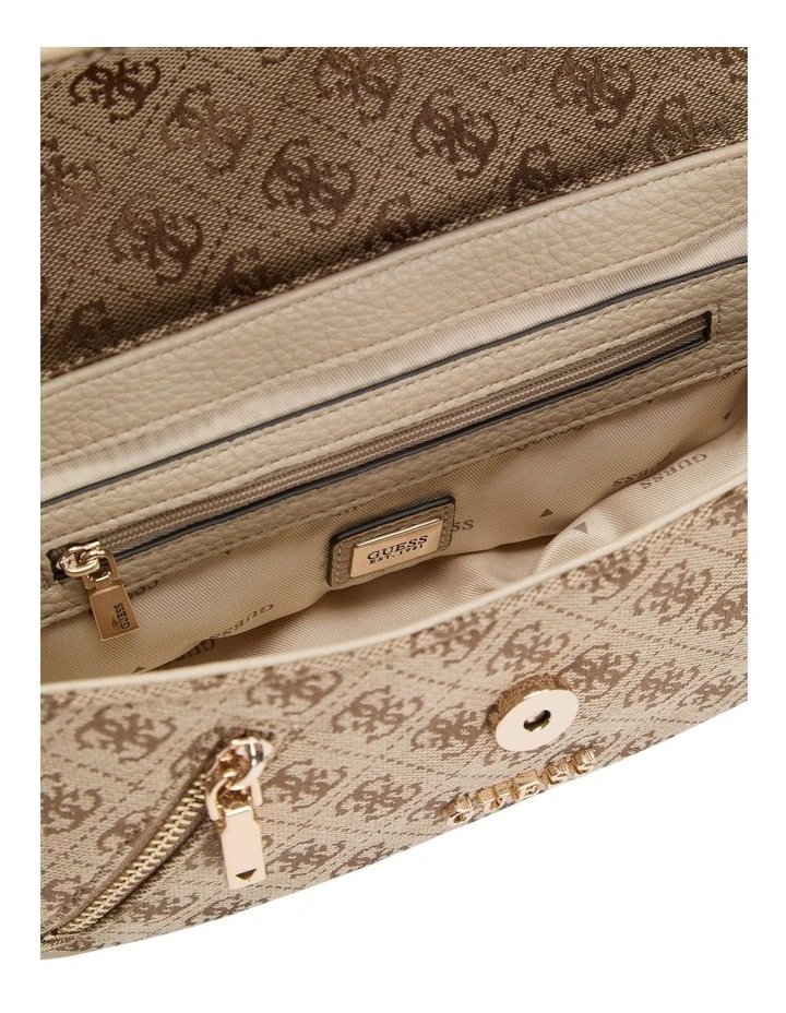 Jessa Flap Crossbody Bag in Latte Logo image 7