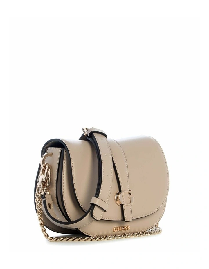 Carrie Mini Flap Crossbody Bag in Taupe image 2