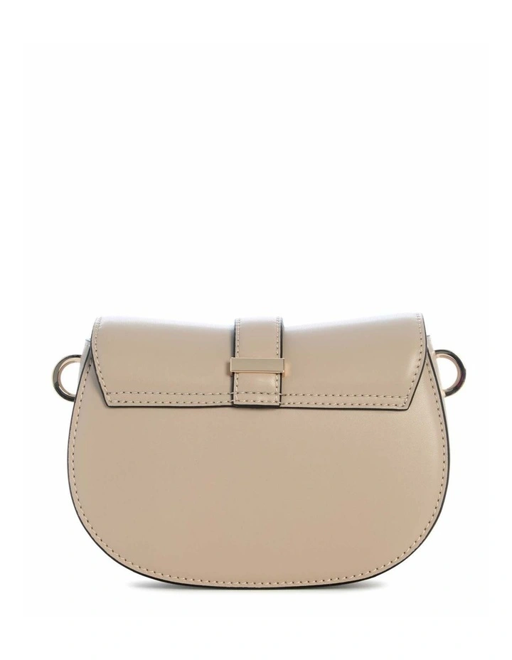 Carrie Mini Flap Crossbody Bag in Taupe image 4