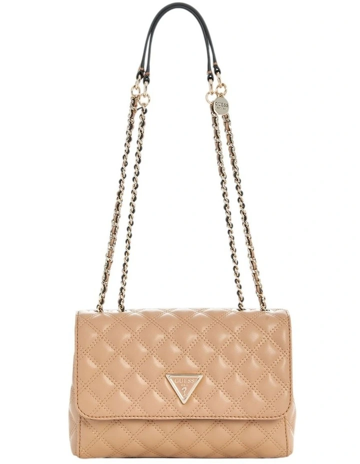 Giully Convertible Crossbody Flap Bag in Beige image 1