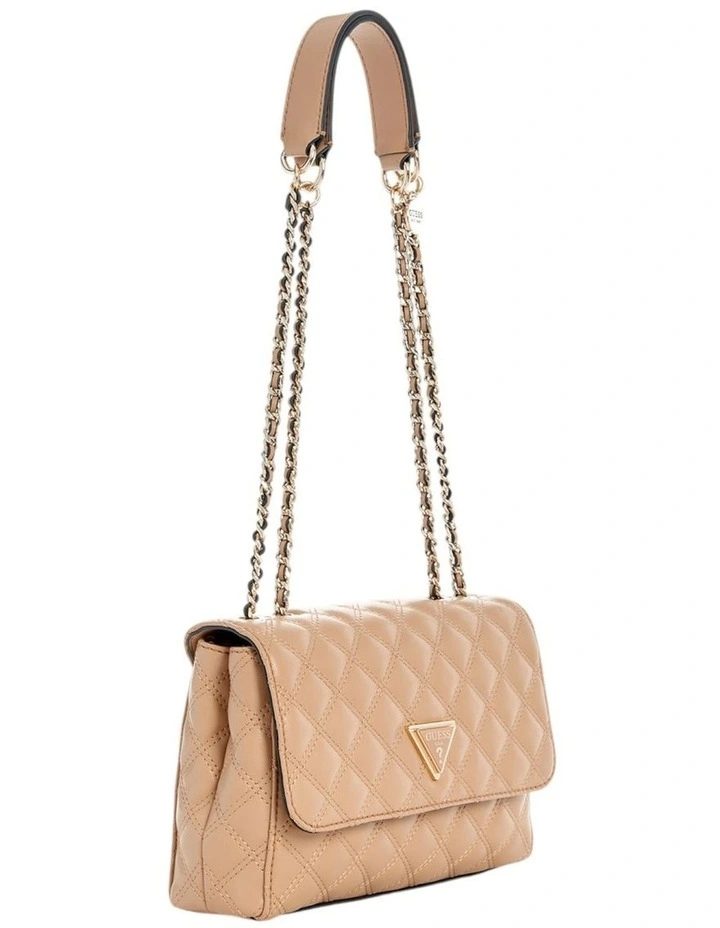 Giully Convertible Crossbody Flap Bag in Beige image 2