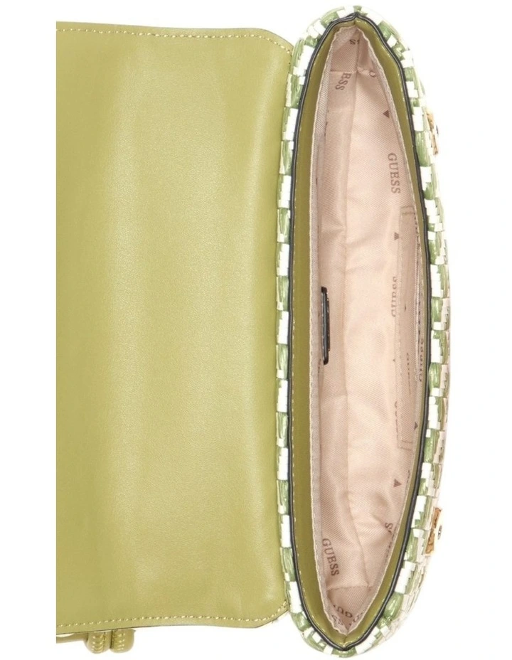 Tessi Flap Shoulder Bag in Olive Multi image 4