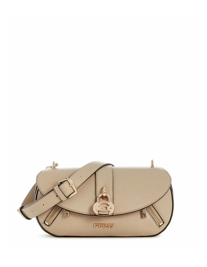 Jessa Flap Crossbody Bag in Taupe image 1