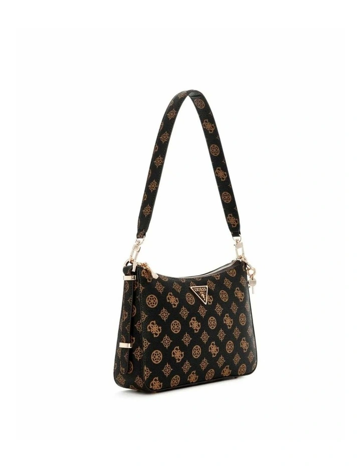 Daryna Top Zip Shoulder Bag in Mocha Logo image 2