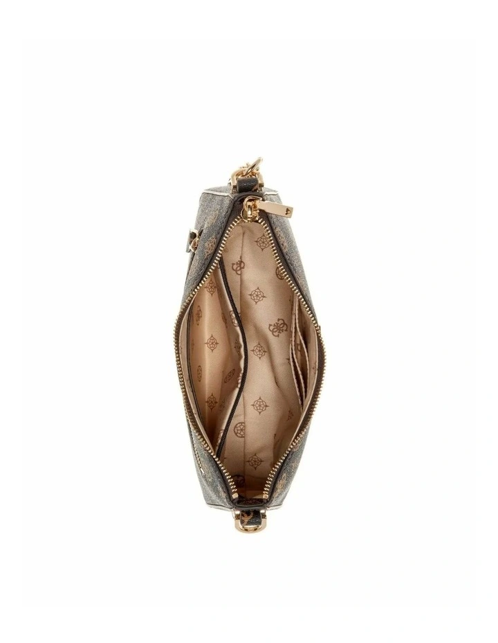 Daryna Top Zip Shoulder Bag in Mocha Logo image 3