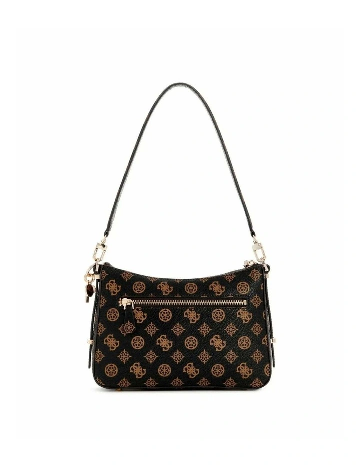 Daryna Top Zip Shoulder Bag in Mocha Logo image 4