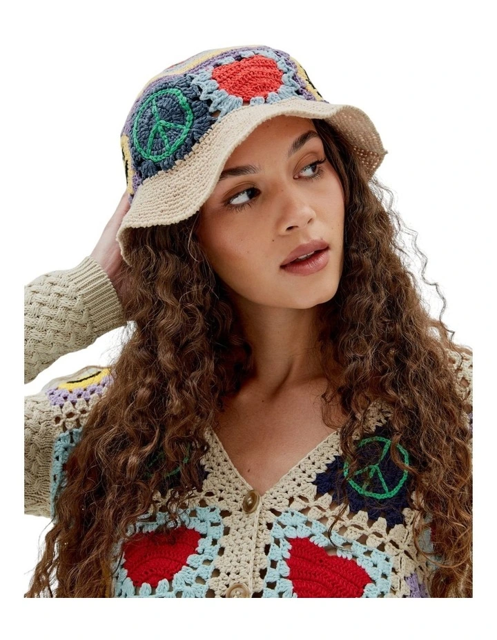 Originals J Balvin Crochet Hat in Multi image 2