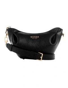 Amorette Top Zip Shoulder Bag in Black